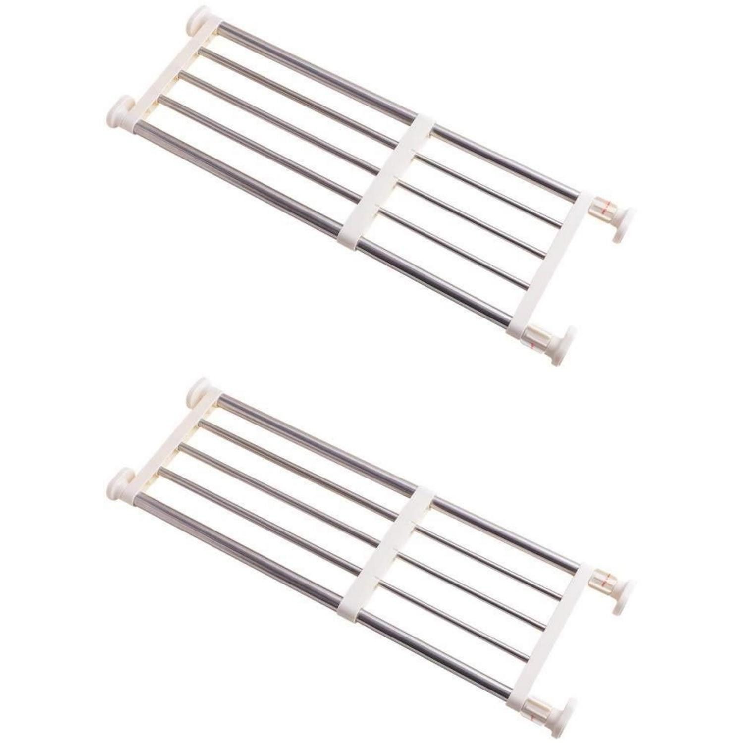 LuxusKollektion Teleskopregal Teleskopregal ausziehbar 50-80cm Elfenbein 2St., 2-tlg.
