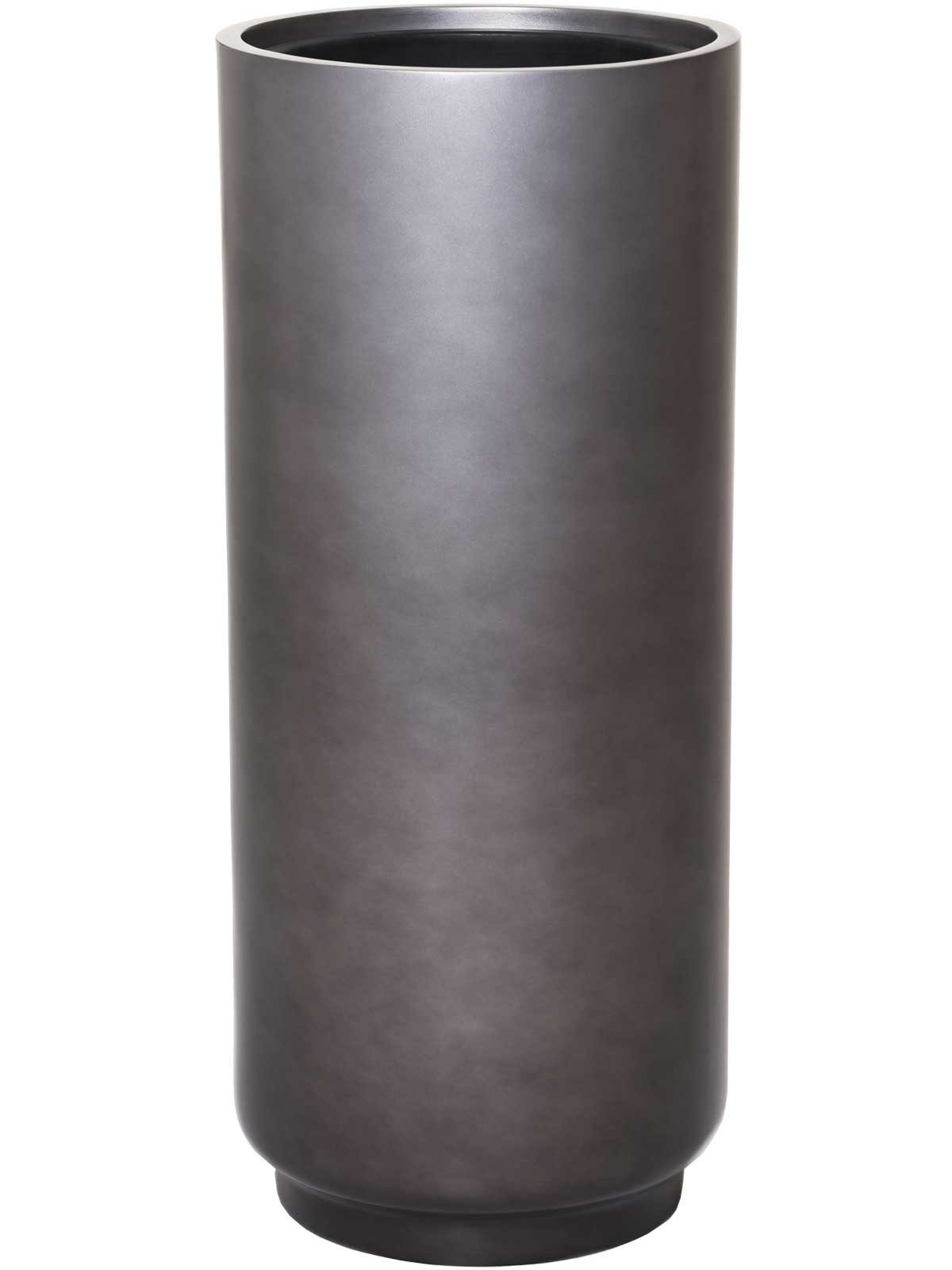 VIVANNO Плантатор Fiberglas ESTABLE Säule - Silber Seidenmatt (1 St), 34x34x80 cm