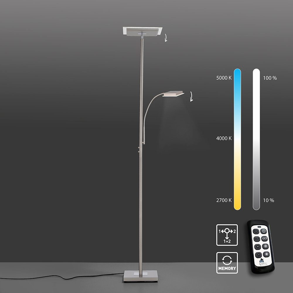SellTec LED Deckenfluter LED Stehleuchte Fernbedienung, dimmbar über Touchd günstig online kaufen