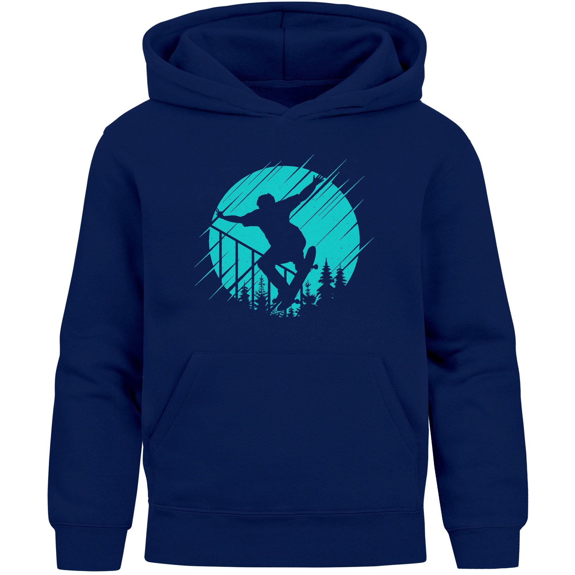 Hoodie Kinder Hoodie Skateboard Motiv Skater Kapuzenpullover Jungen Mädchen