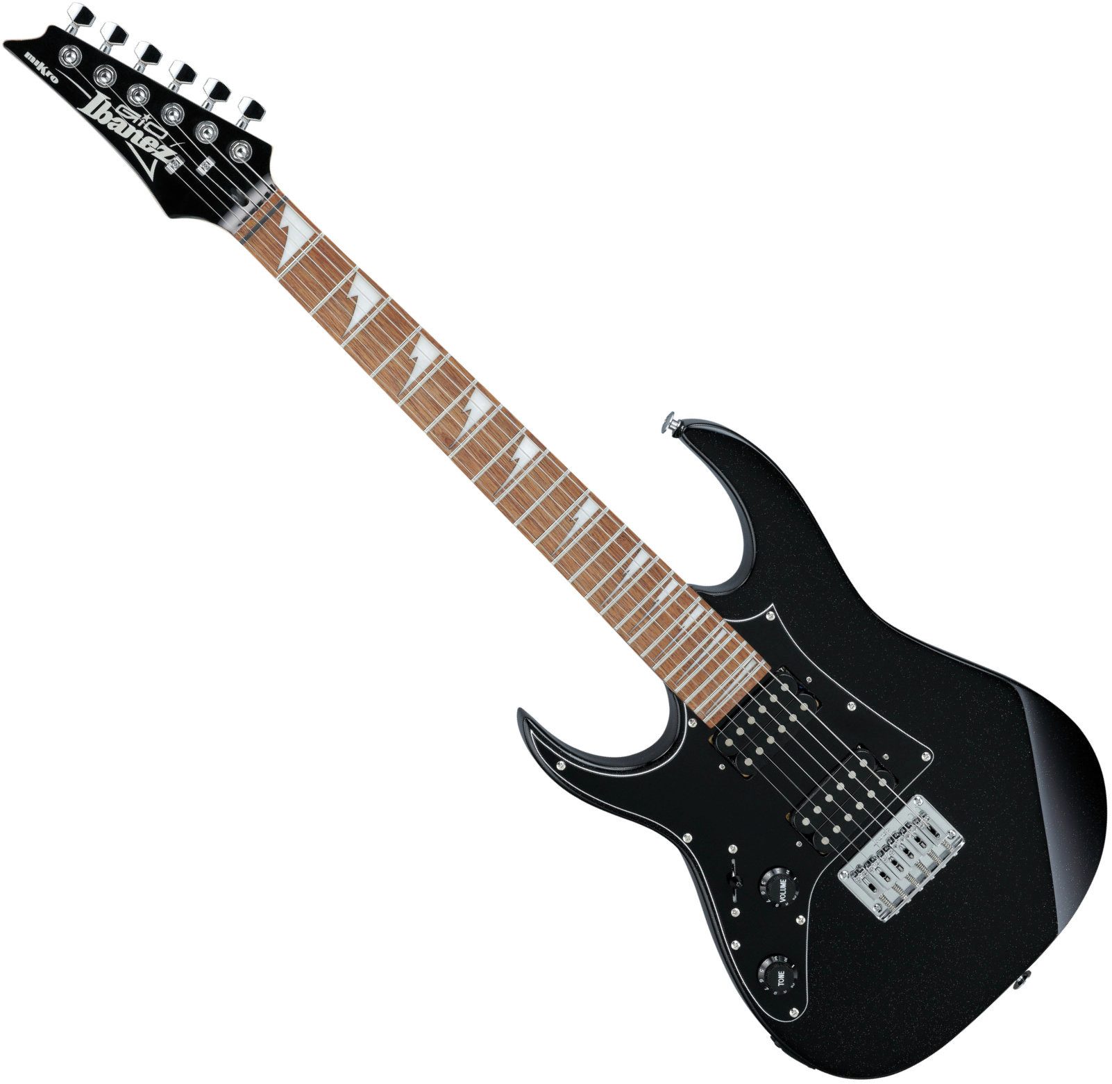Ibanez E-Gitarre GRGM21L-BKN Gio RG miKro 3/4 Black Night, RG miKro, Shortscale-Modell mit verkürzter Mensur