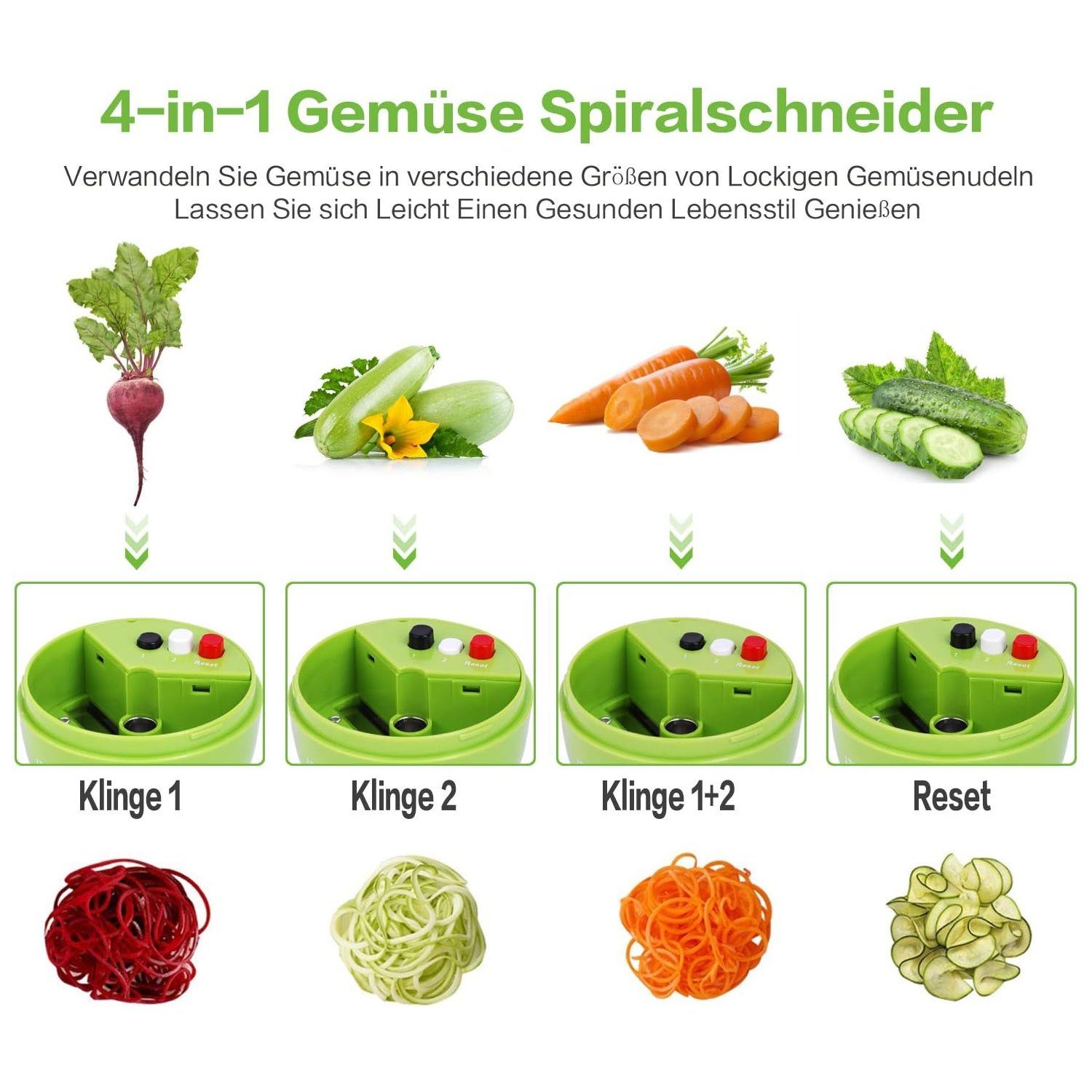 Gemüse, Gemüsehobel Gemüsehobel, Spiralschneider Spiralschneider Gemüsenudeln NUODWELL