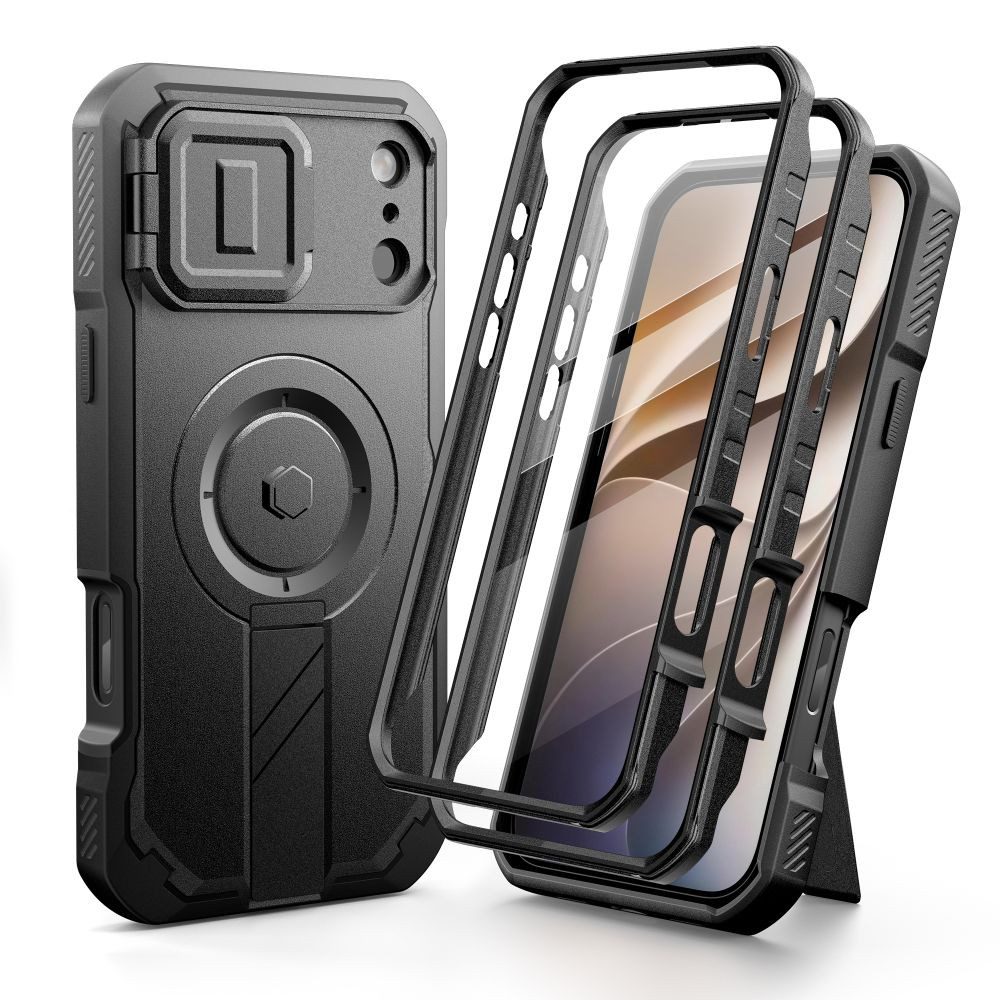 TECH PROTECT Handyhülle Panzerhülle Outdoorhülle Aufstellhülle, MagSafe, Ständer, 2 Frontrahmen, stoßfest – Bild 2 von 5