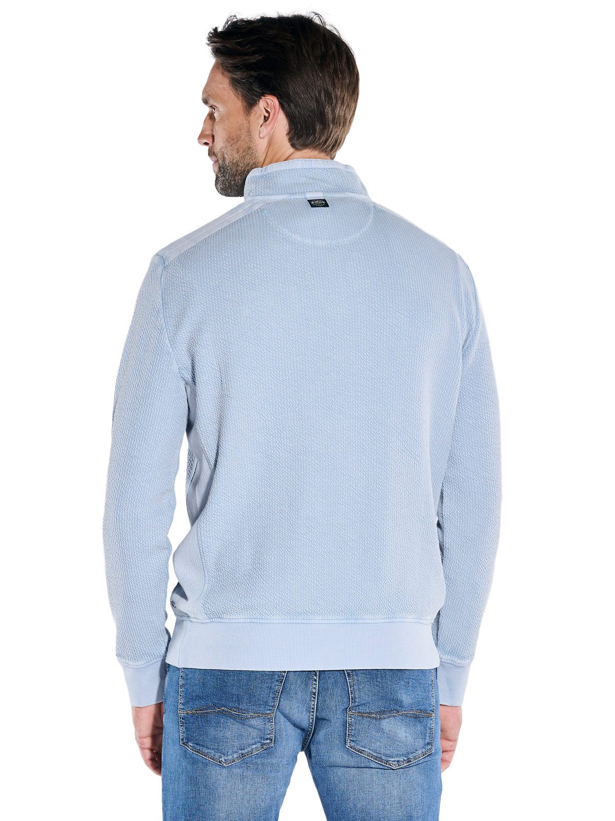 Engbers Sweatshirt Herren Sweatshirt strukturiert, Hellblau günstig online kaufen