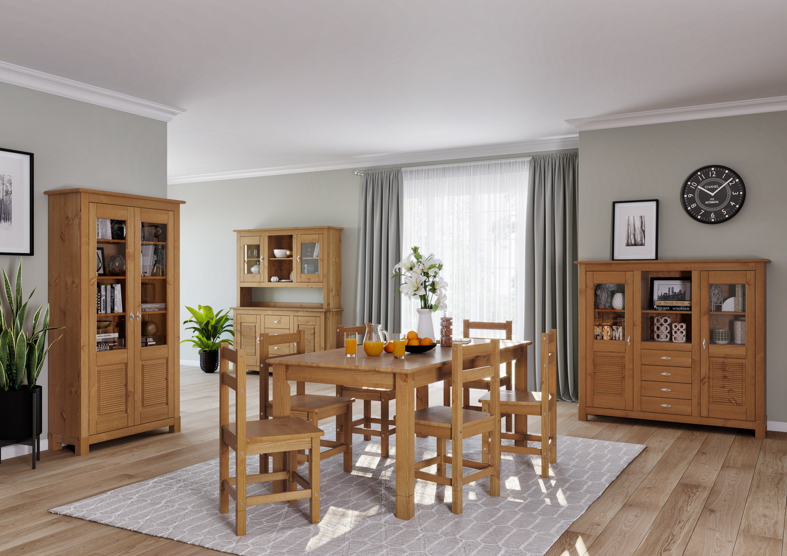 Home affaire Buffet Rauna Highboard, massive günstig online kaufen
