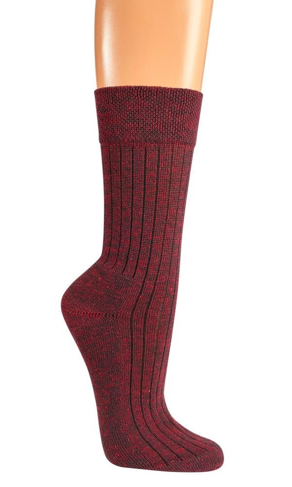 Socks 4 Fun Basicsocken Recycling-Socken aus 65% recycelter Baumwolle multicolor o. Gummi (2 Paar) recyceltes Material flache Zehennaht breiter Komfortbund