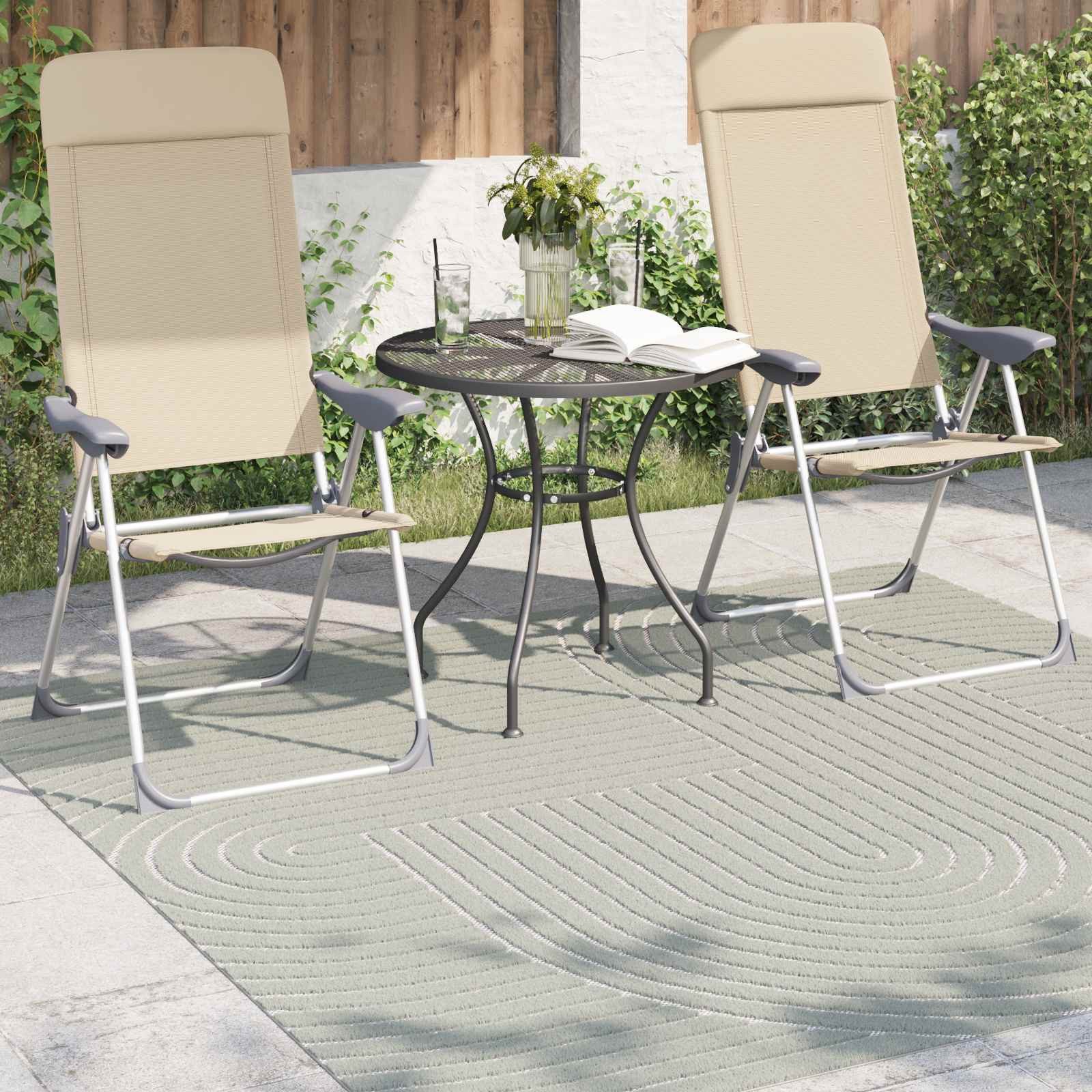 vidaXL Teppich Bereichsteppiche PALMERAS Grün 120 x 120 cm Polyester, Quadratisch