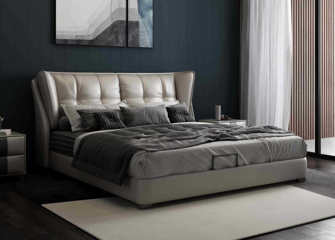 Polsterbett Polsterbett in Grau im eleganten Chesterfield-Stil