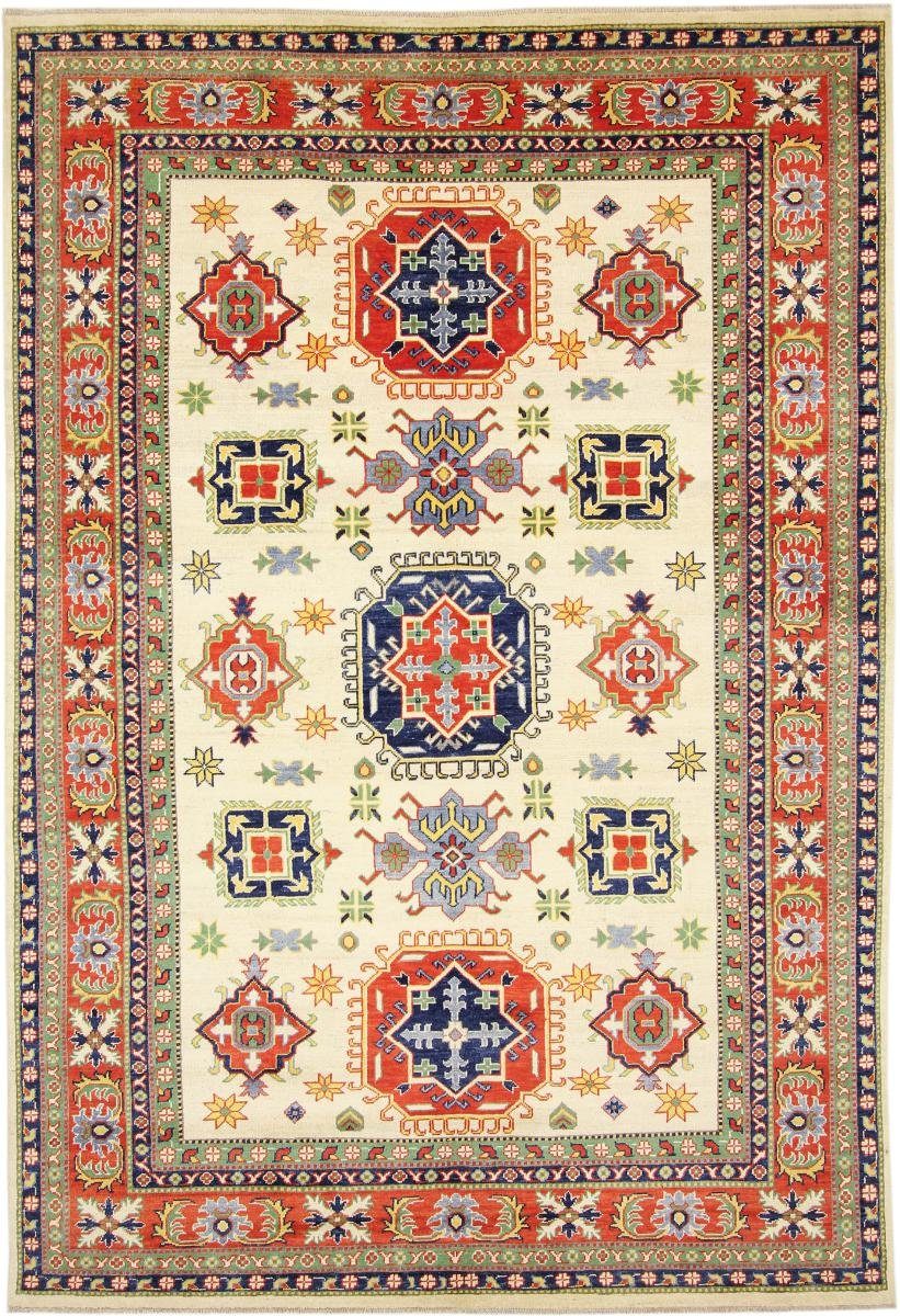 Orientteppich Kazak 205x302 Handgeknüpfter Orientteppich, Nain Trading, rechteckig, Höhe: 5 mm | Kurzflor-Teppiche