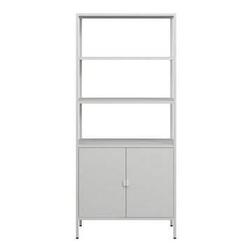 en.casa Aktenschrank »Hailuoto« Hellgrau 80x40x180cm