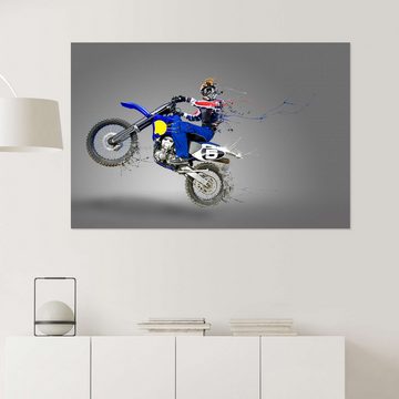 Posterlounge Wandfolie Editors Choice, Motocross-Fahrer, Illustration