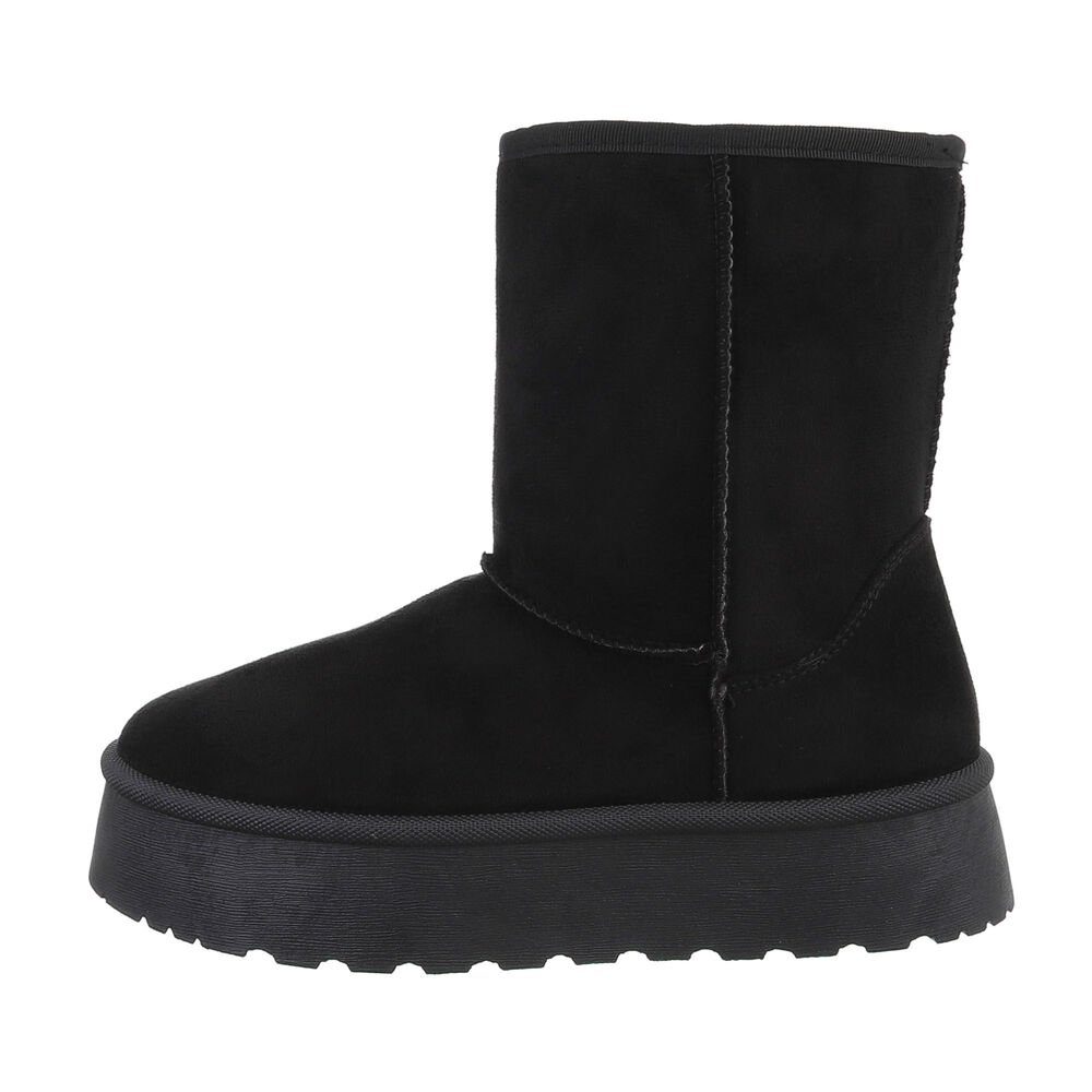 Ital-Design Damen Snowboots Freizeit Snowboots (84633856) Flach Plateaustiefeletten in Schwarz