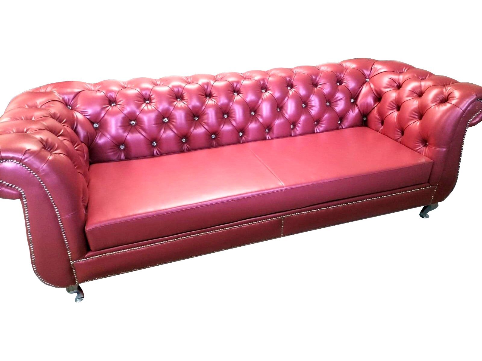 JVmoebel Sofa, Sofa Chesterfield 4 Sitzer Luxus Sofas Ledersofa Wohnzimmer Couch Neu