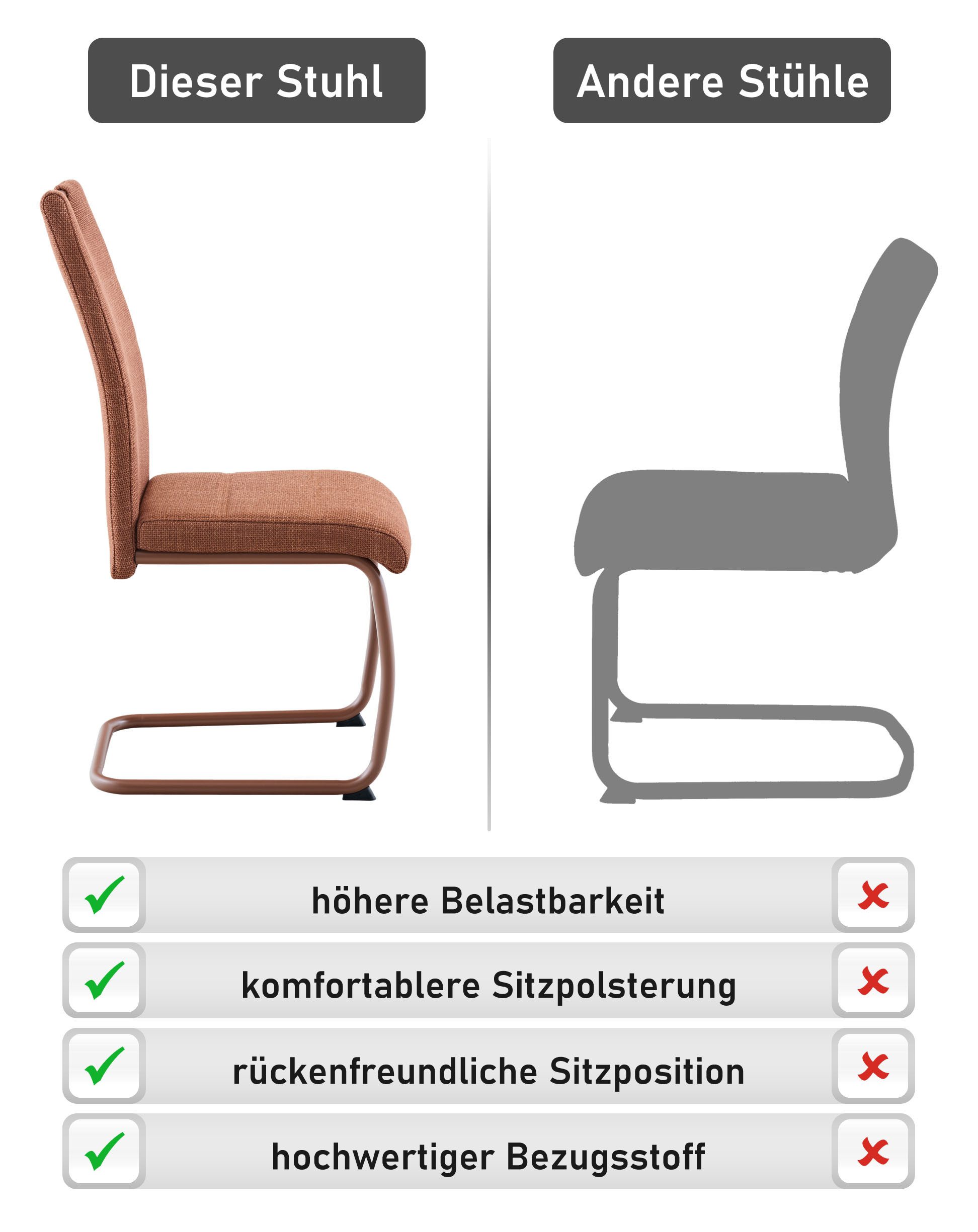 HELA Freischwinger FLORENZ (1 St), Rundrohrgestell Matching Colour, gepolstert, mit Griff – Bild 4 von 5