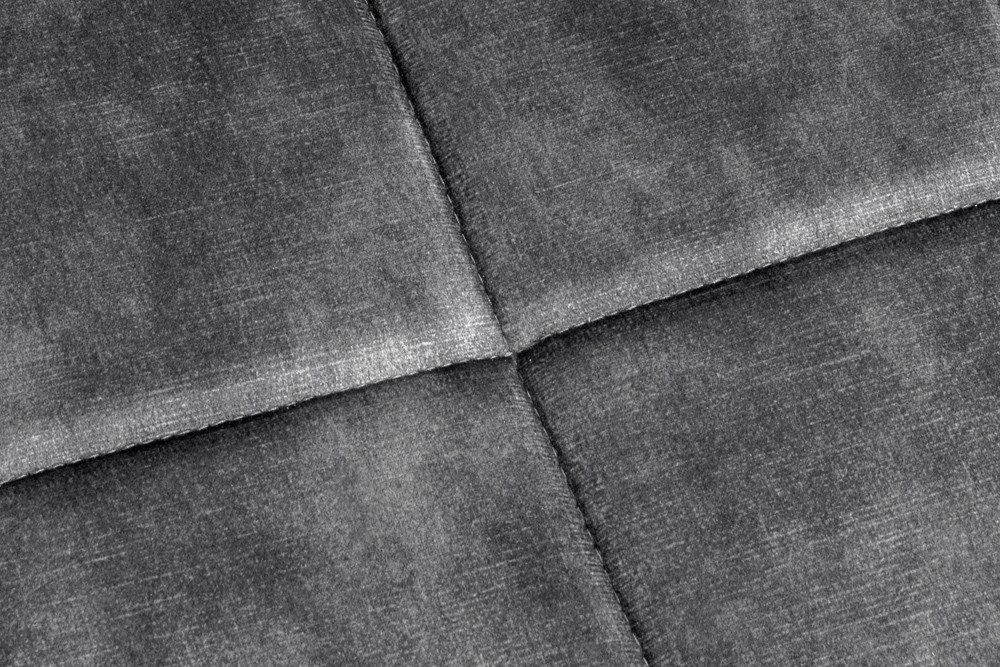 riess-ambiente Fußhocker SCANDINAVIA grau / schwarz (Einzelartikel, 1 St), Wohnzimmer · Samt · Metall · Scandinavian Design – Bild 5 von 5