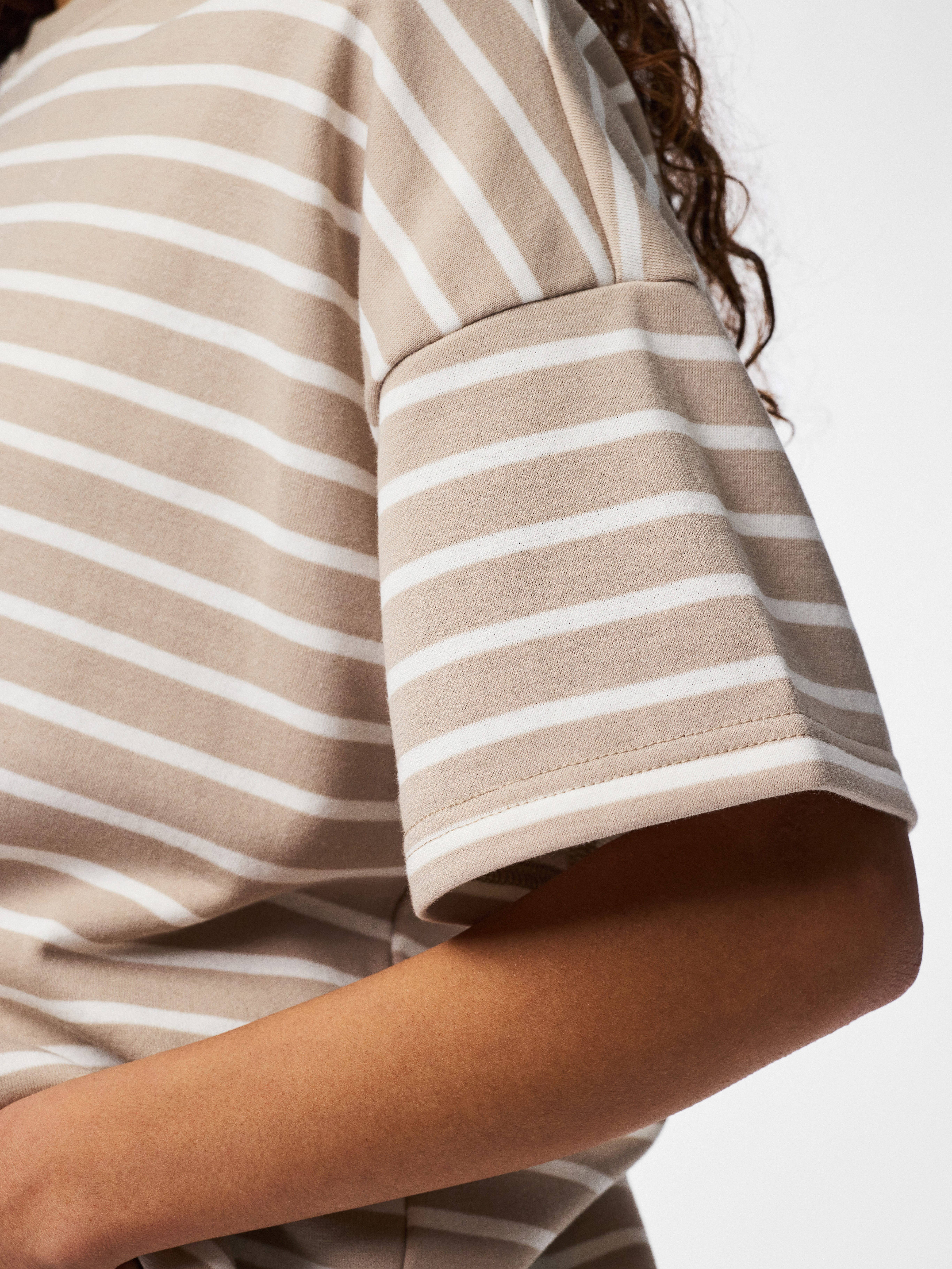 pieces Sweatshirt PCCHILLI SUMMER 2/4 SWEAT STRIPE NOOS BC