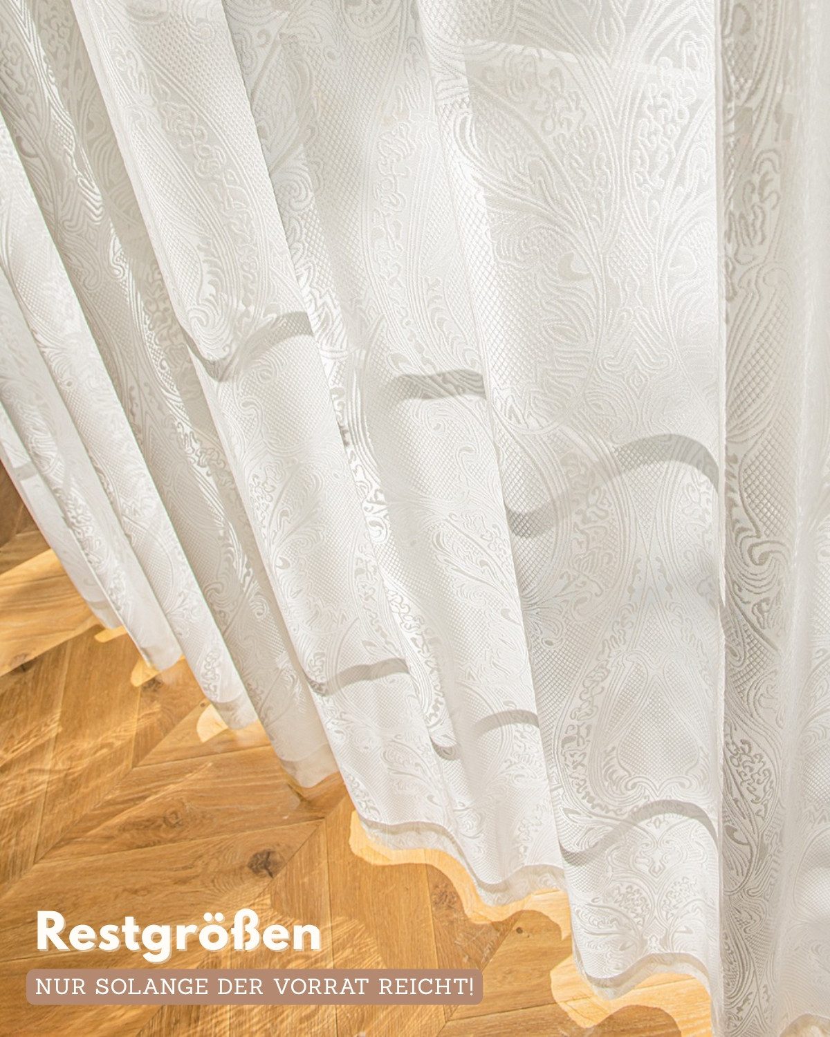 Simloveve Gardine Weiß Längsstreifen klassische Design günstig online kaufen