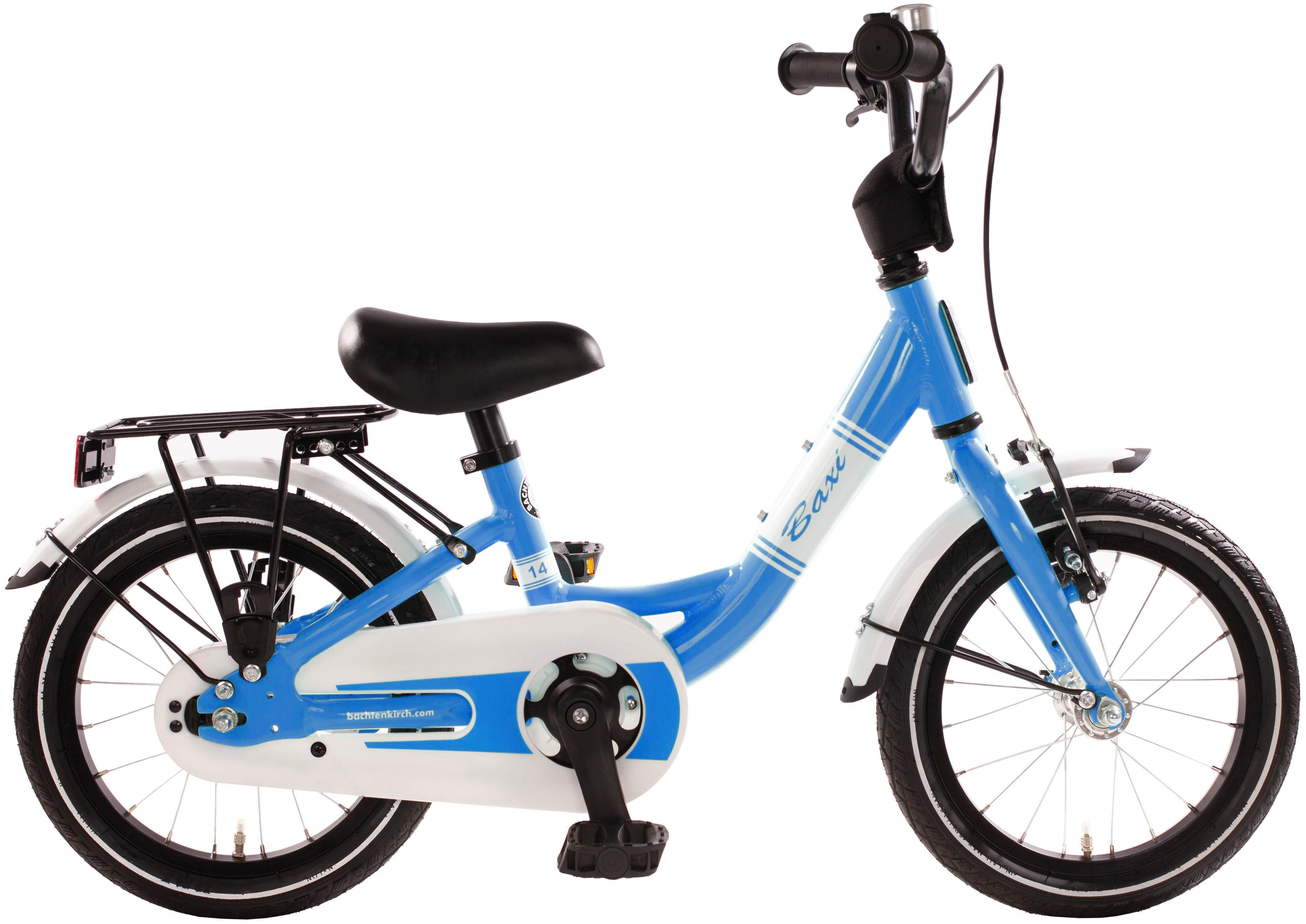 Bachtenkirch Kinderfahrrad 14" Baxi - blau, 1 Gang, ohne Schaltung, (Packung), Alu Kinderfahrrad mit Vollausstattung, erhältlich in 14/16/18 Zoll