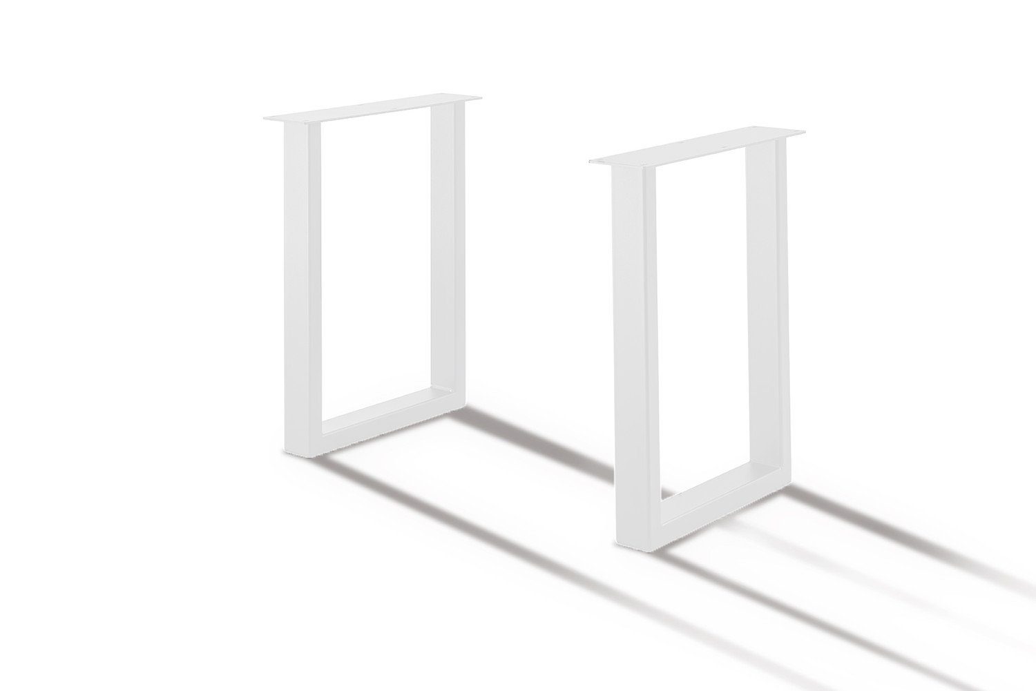 Tischgestell Tischfuß U 60x8x72 Stahl Weiß Tischgestell Tischbein Neu