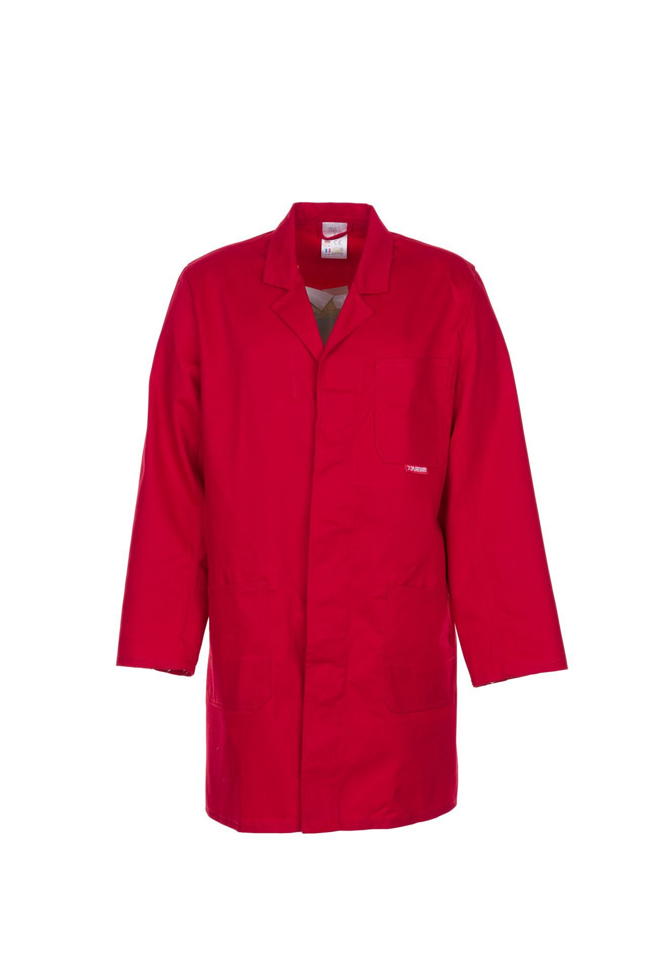Planam Arbeitsjacke PLANAM Herren Berufsmantel BW-290 Revers Reißfest Mittelrot 46