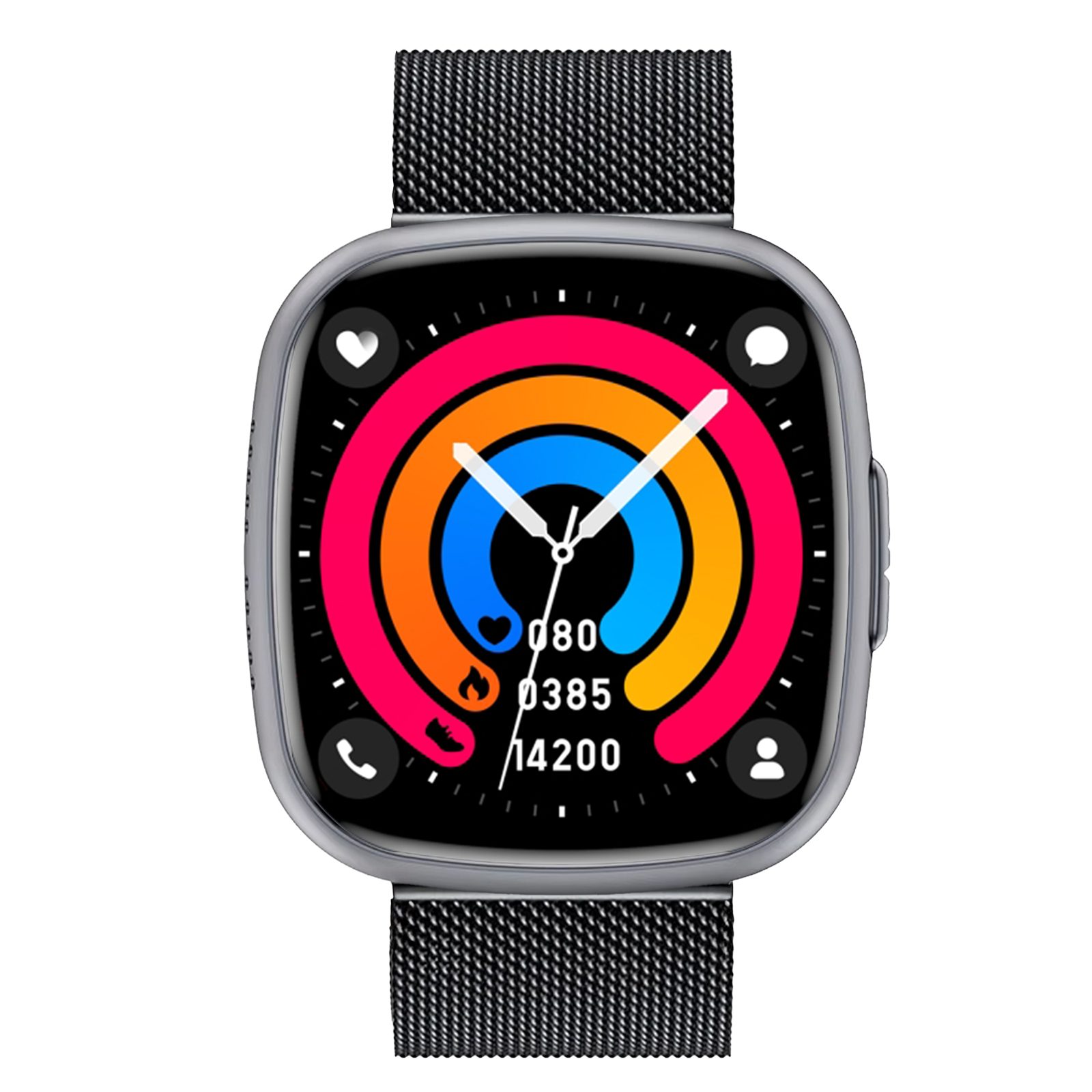 Knauermann Neo 2 mit Telefon & Notruffunktion EKG Messung Blutdruck Puls Smartwatch, Bluetooth