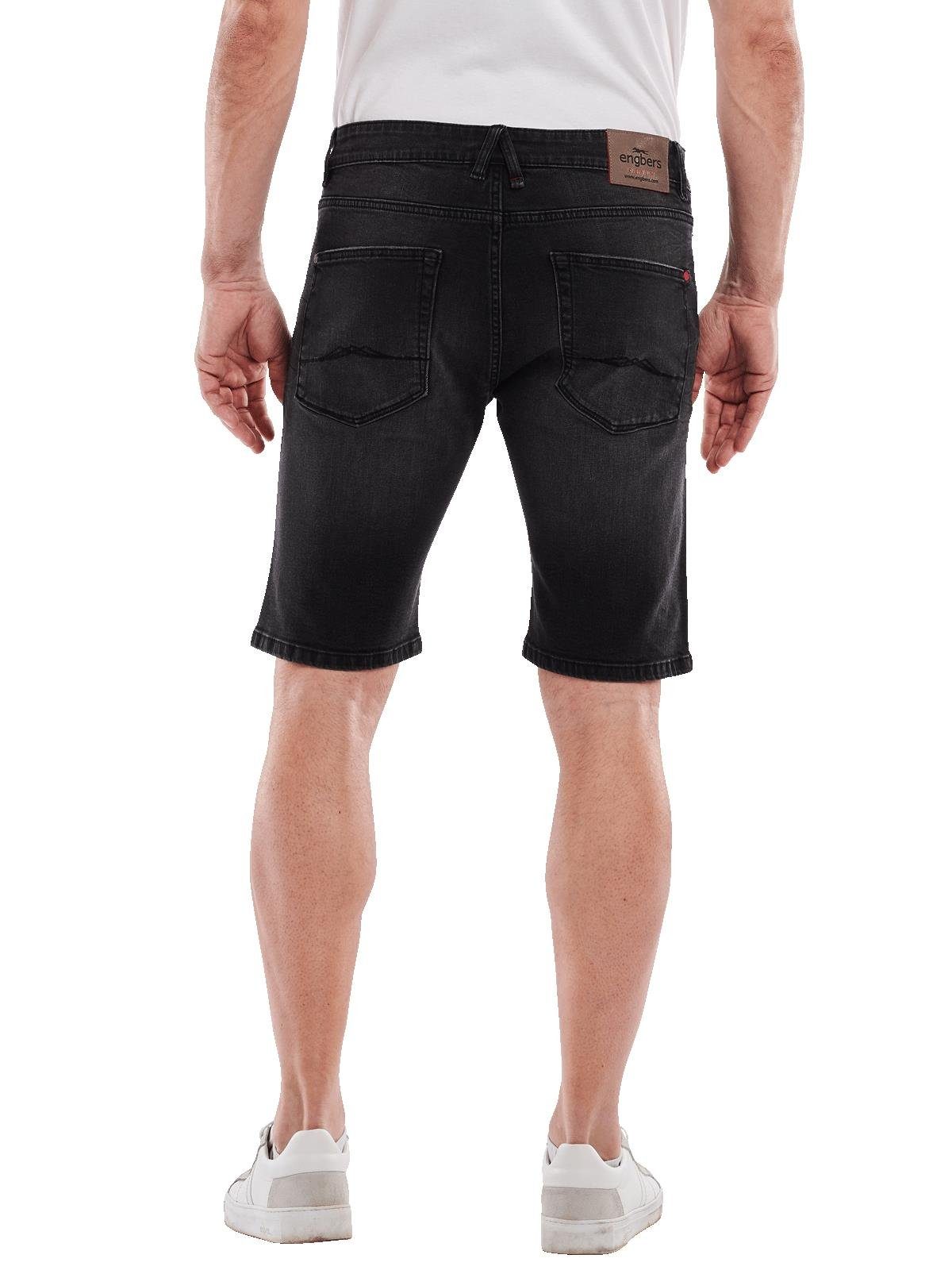 Engbers Jeansbermudas Herren Bermuda regular, Schwarz