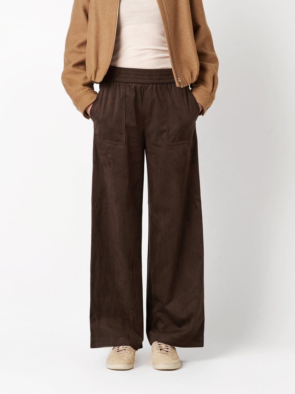 ROSNER Palazzohose Mara_369 in Velourleder-Optik günstig online kaufen