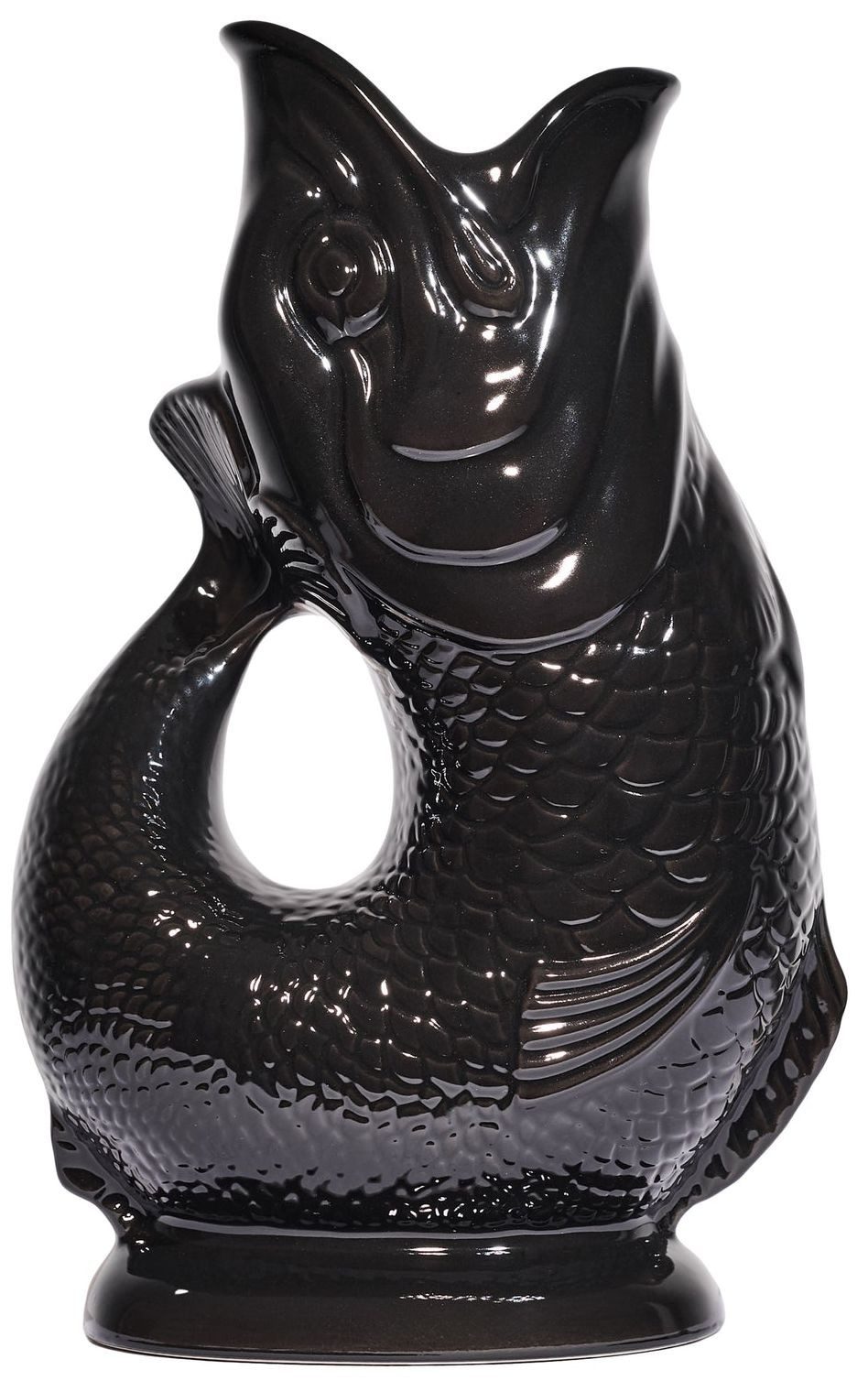 Gluckigluck Wasserkaraffe, (Original Gluggle Jug aus England), mit Gluckergeräusch, handgefertigt, ikonisches Fisch-Design, 1,2 L