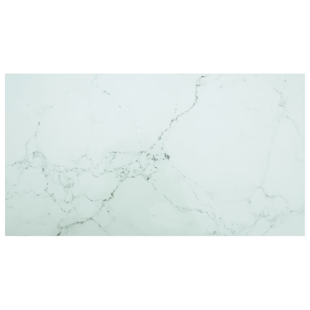 furnicato Tischplatte aus gehärtetem Glas Weiß 120 x 65 cm (1 St)