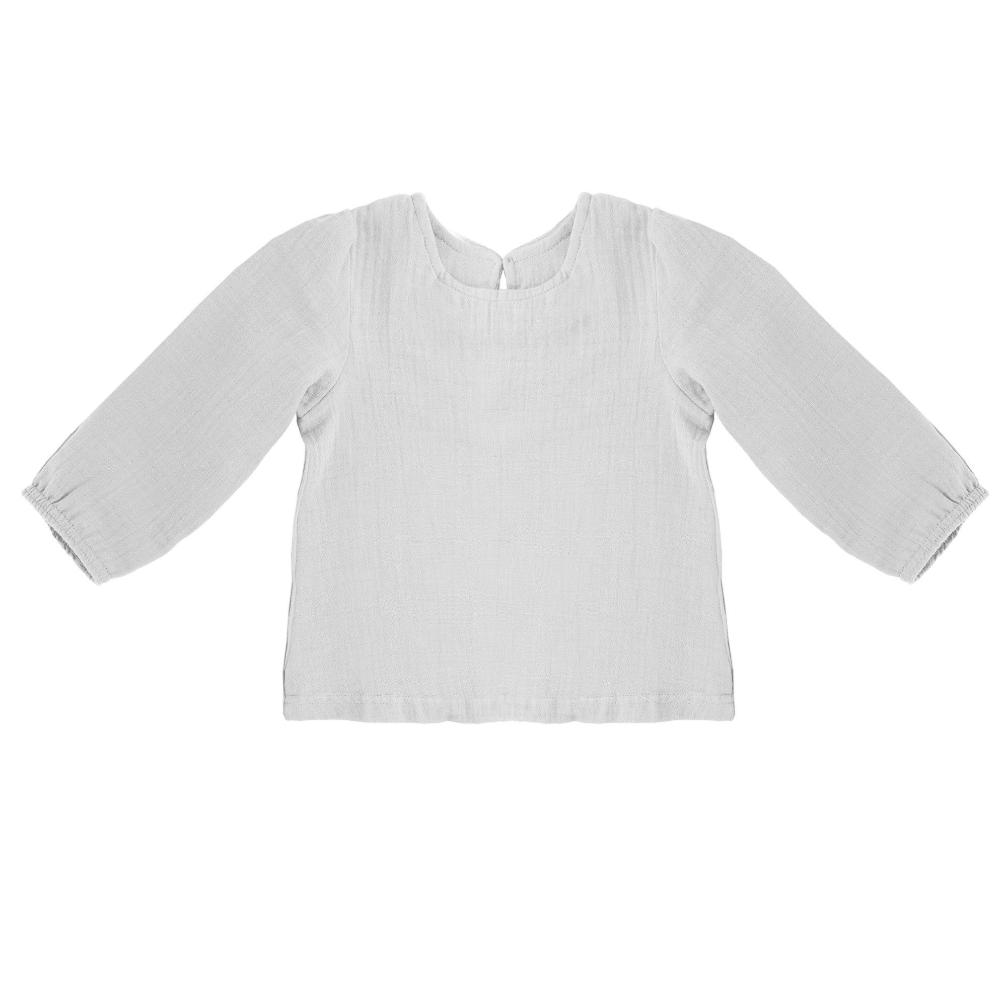 MAXIMO Shirtbluse GOTS MINI GIRL-Bluse langer Ärmel, Musselin (1-tlg)