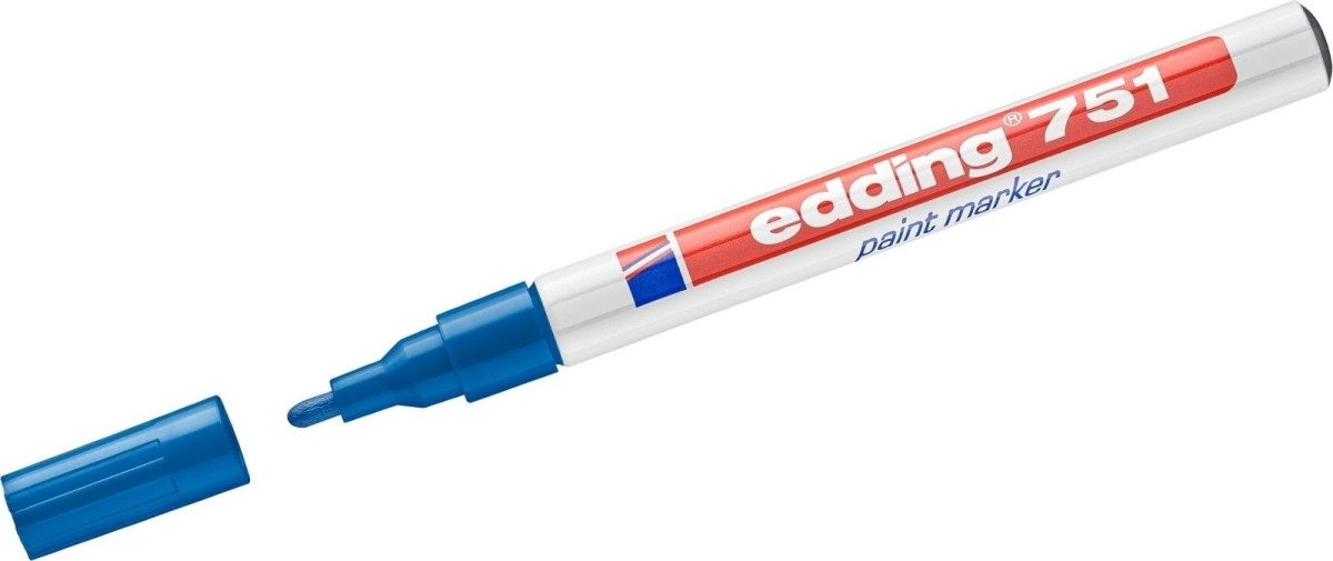 edding Permanentmarker Glanzlack-Marker edding 751 1-2mm blau