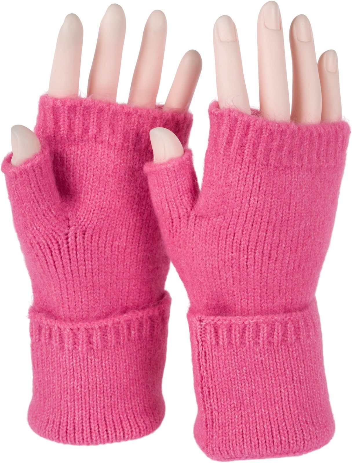 styleBREAKER Strickhandschuhe Fingerlose Strickhandschuhe Einfarbig (1-St)