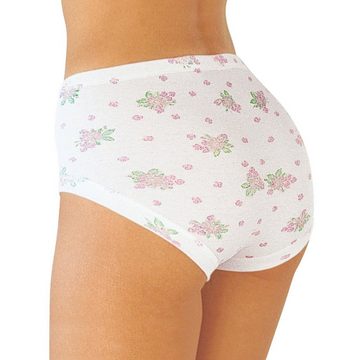 conta Slip Damen-Taillenslip 2er-Pack kochfest Feinripp Blumen