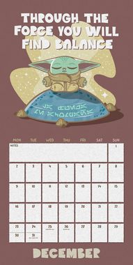 Star Wars Wandkalender The Mandalorian Kalender 2024 GROGU Baby Yoda