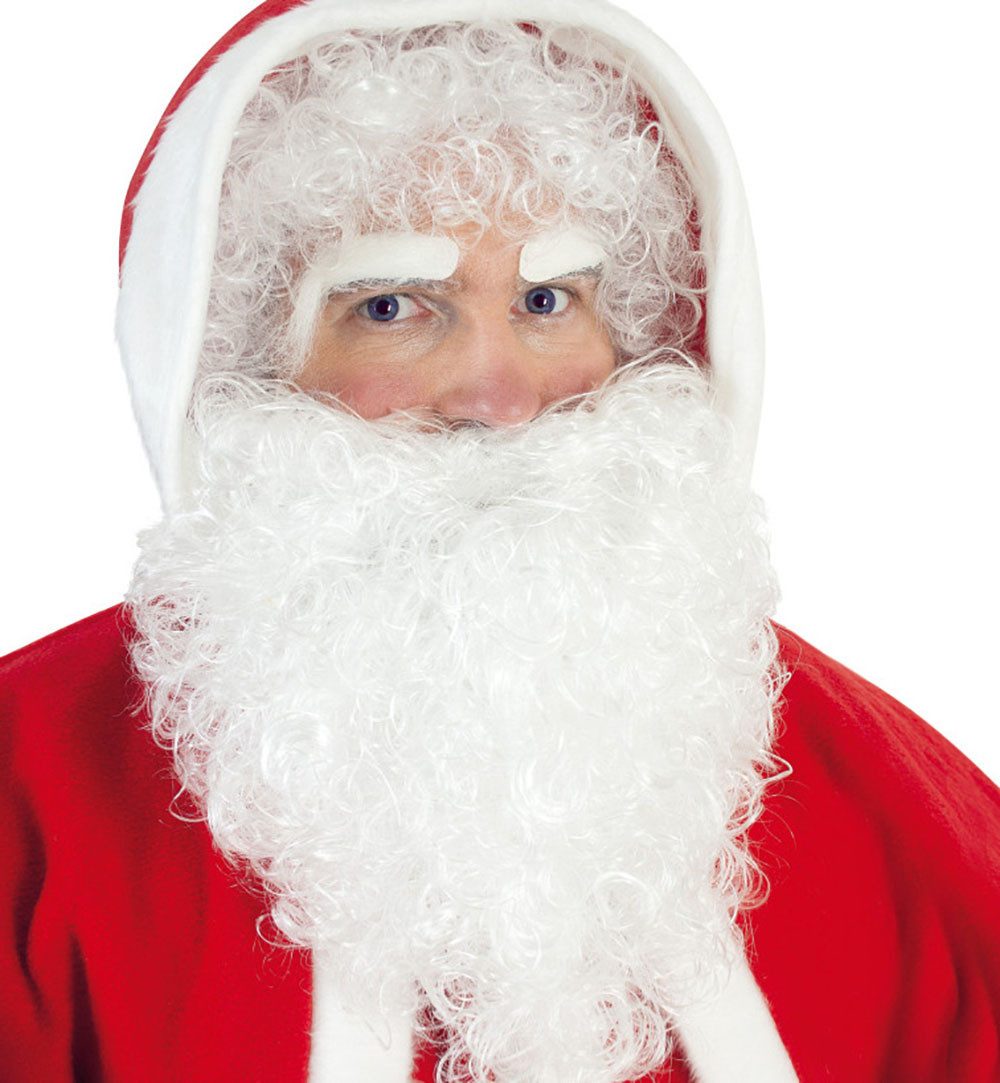 Kostüm-Perücke Nikolaus Weihnachtsmann 2-tlg Perücke und Bart Weiß