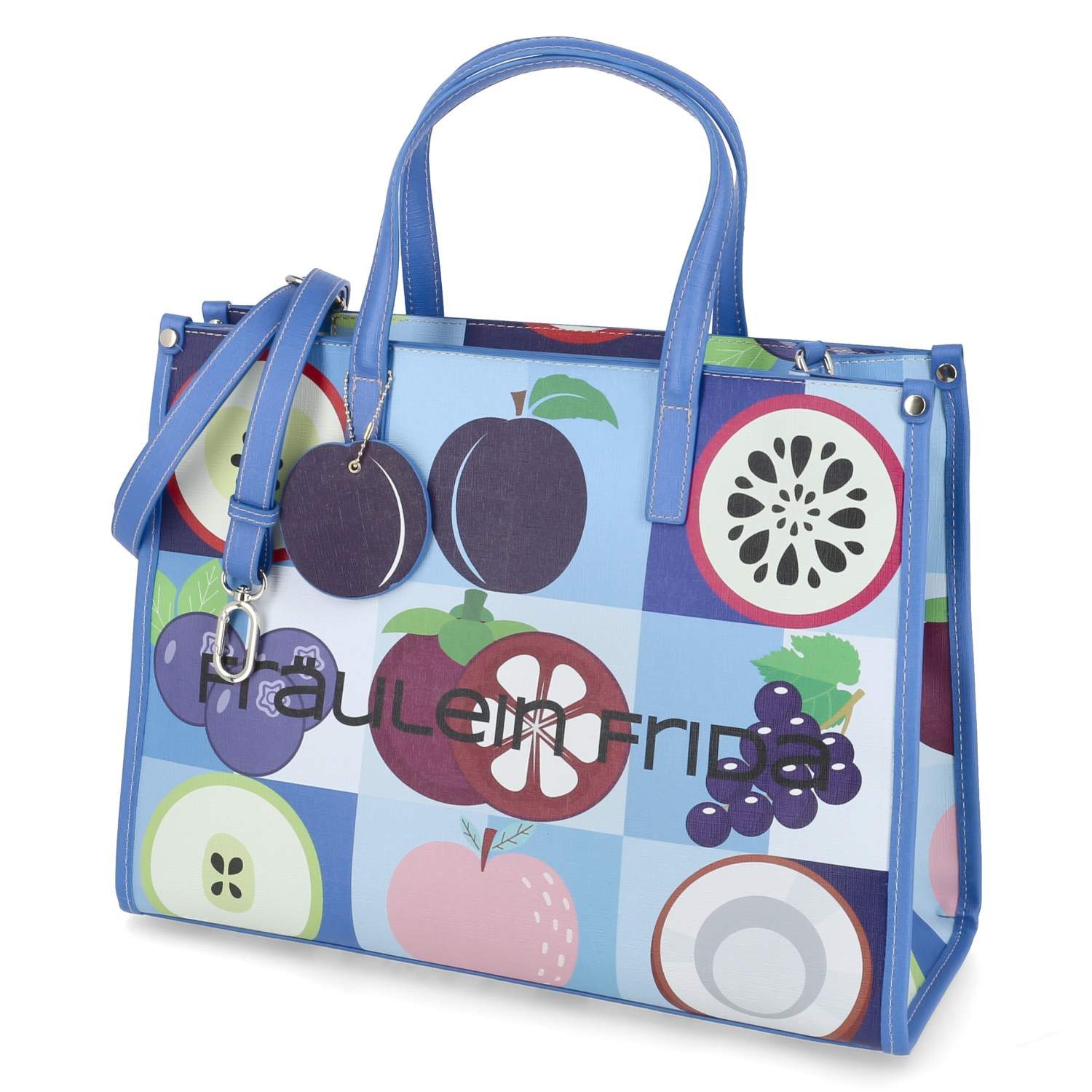Handtasche Fräulein Frida FF2069,500 Damen Henkeltaschen Synthetik blue