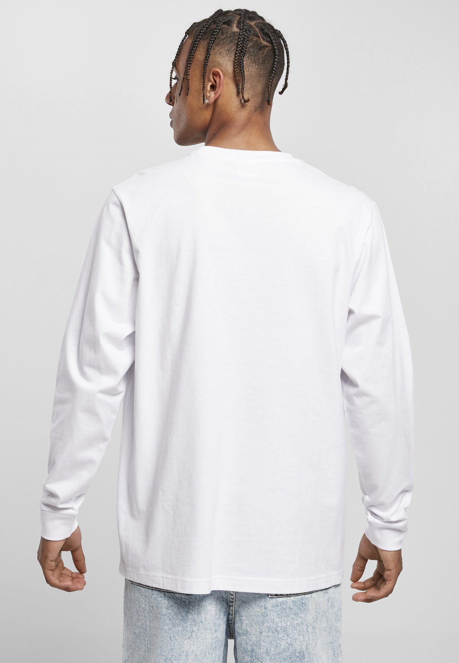 Basic white URBAN Pocket (1-tlg) Organic CLASSICS LS T-Shirt Herren