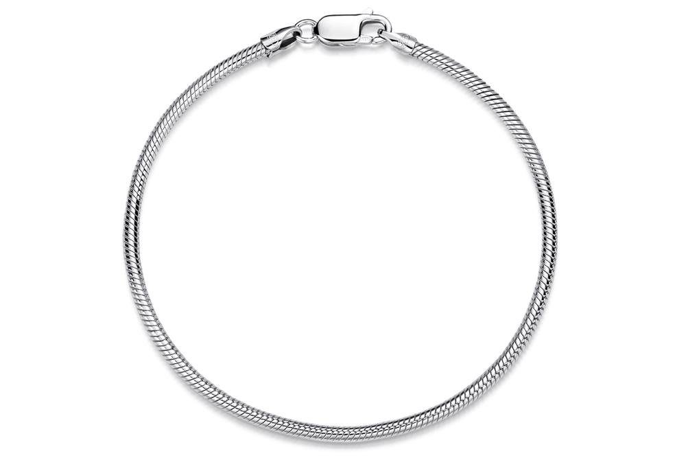 Silberarmband Schlangenkette Armband 2,2mm - 925 Silber, Länge wählbar von 16-25cm