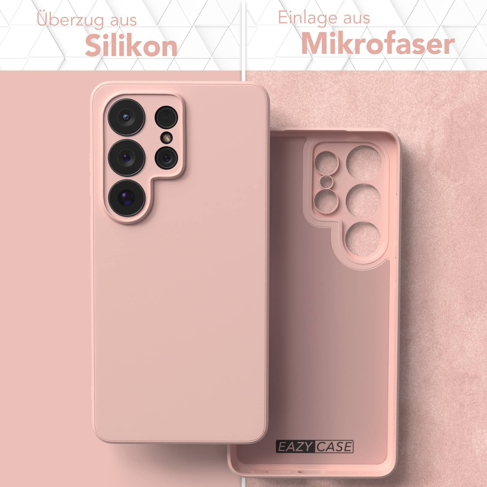EAZY CASE Handyhülle TPU Hülle für Samsung Galaxy S26 Ultra 6,9 Zoll, Hülle mit Kameraschutz Bumper Case Silikonschutzhülle Rosa / Altrosa