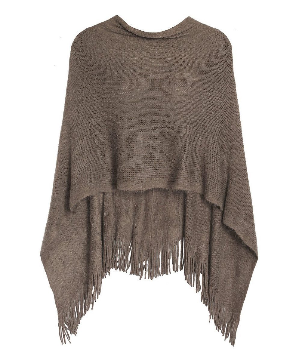 dy_mode Strickponcho Damen Strickponcho in Unifarben günstig online kaufen
