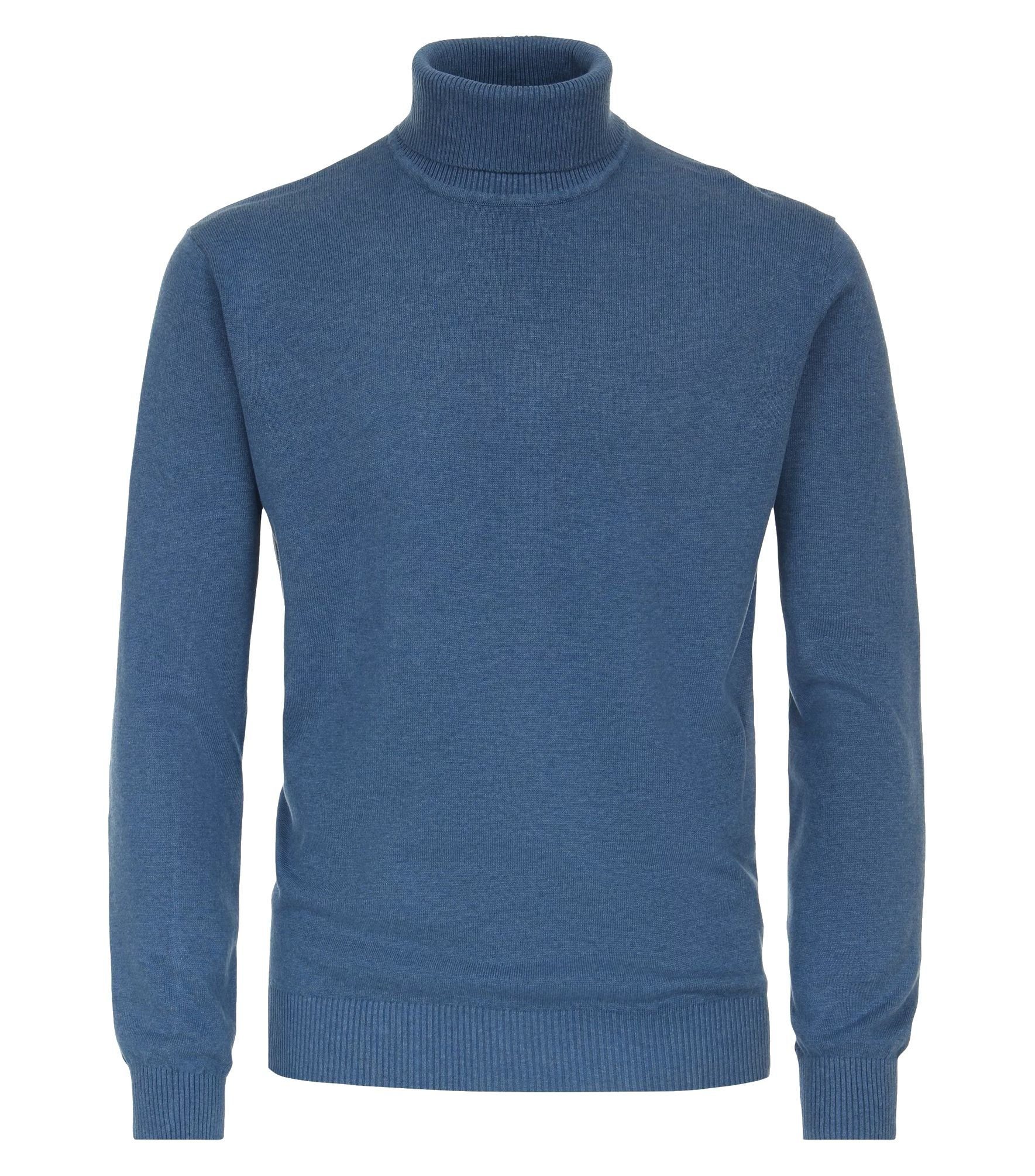 (121) 501 Redmond Blau Rollkragenpullover uni