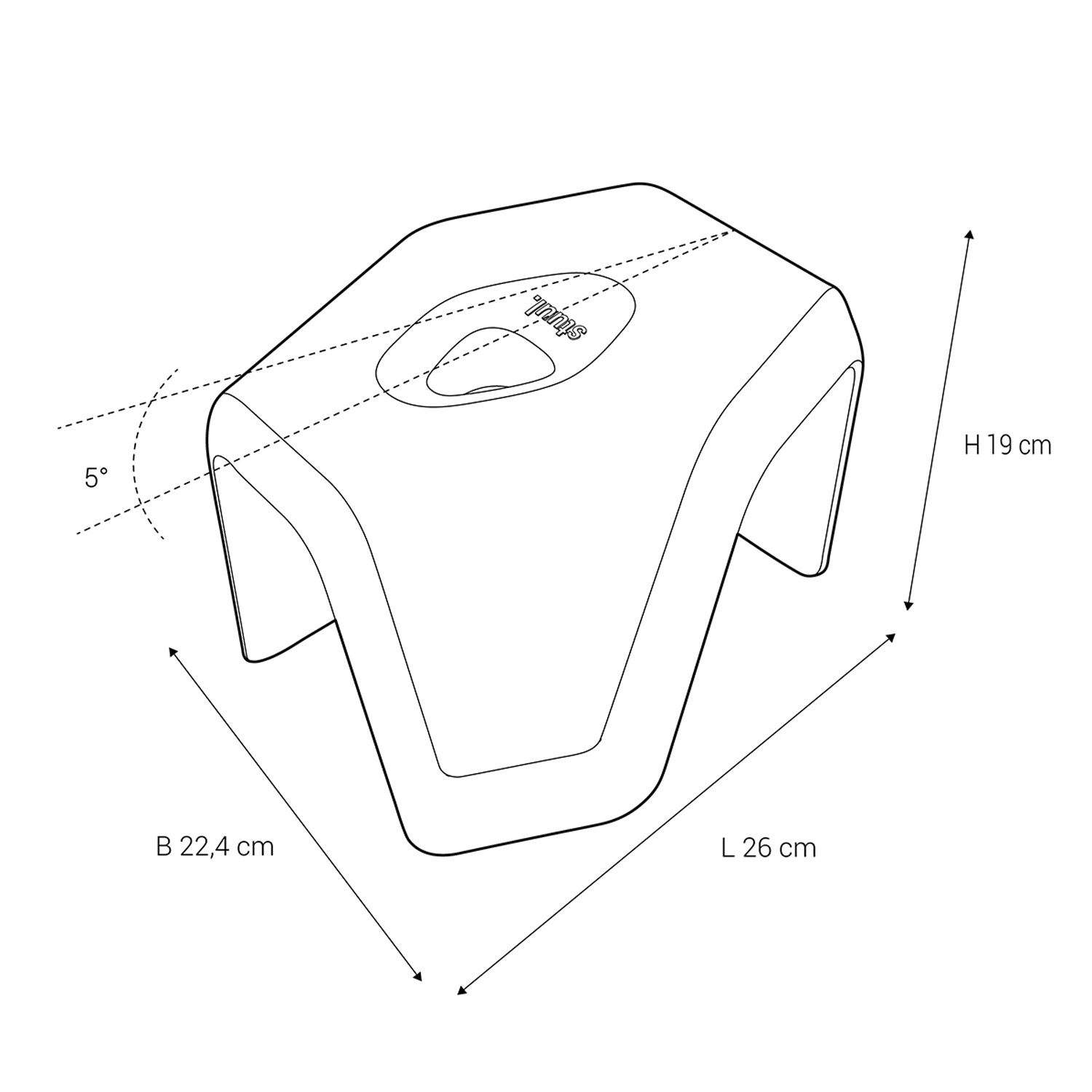 stuul® Badhocker, Toilettenhocker in Grau, Design-Hocker für WC, dezenter Kubus