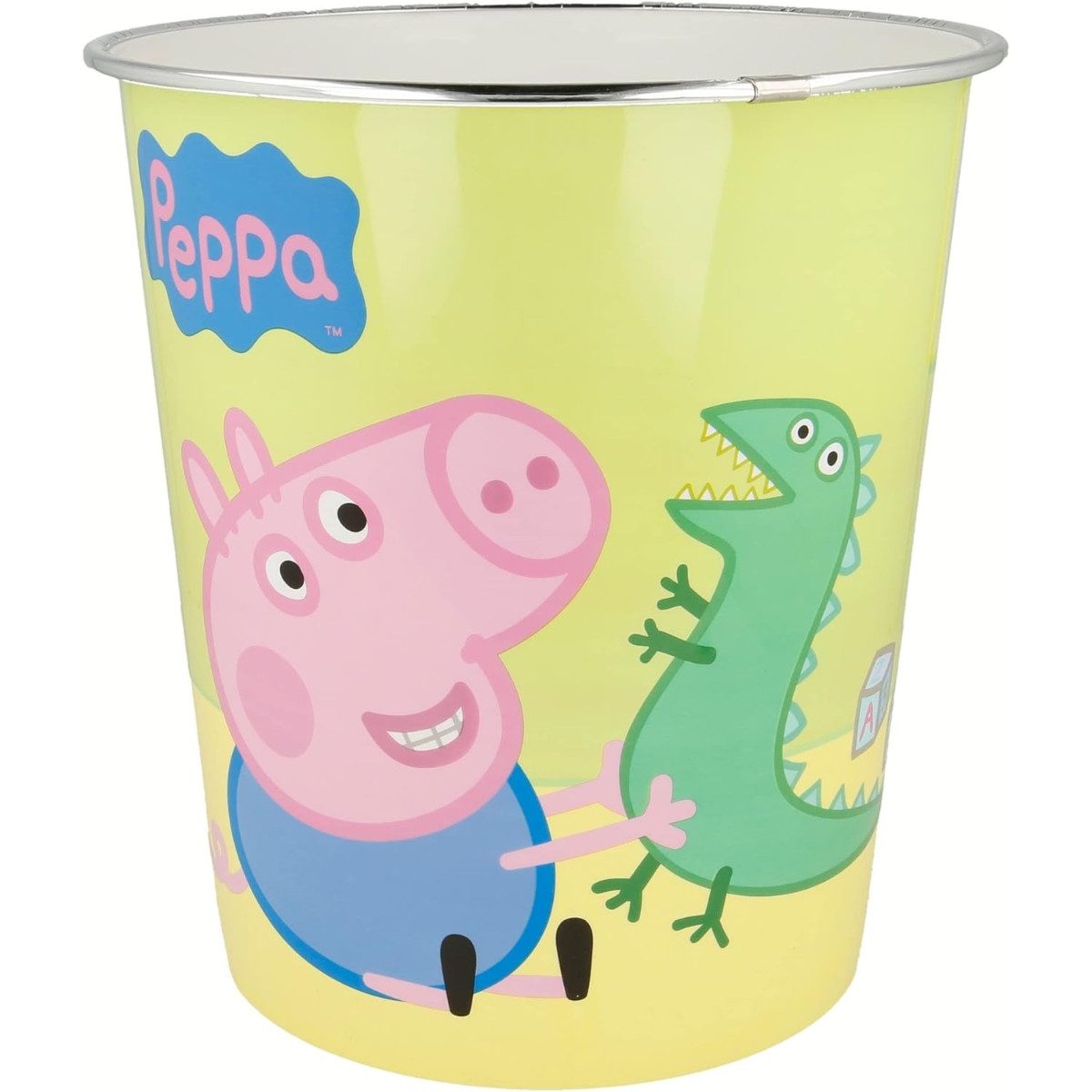 Peppa Pig Papierkorb Kinder Mülleimer Kunststoff mehrfarbig für Kinderzimmer