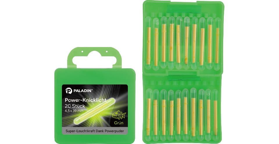 Paladin Lotblei Paladin Angelzubehör Knicklichter Power Box grün