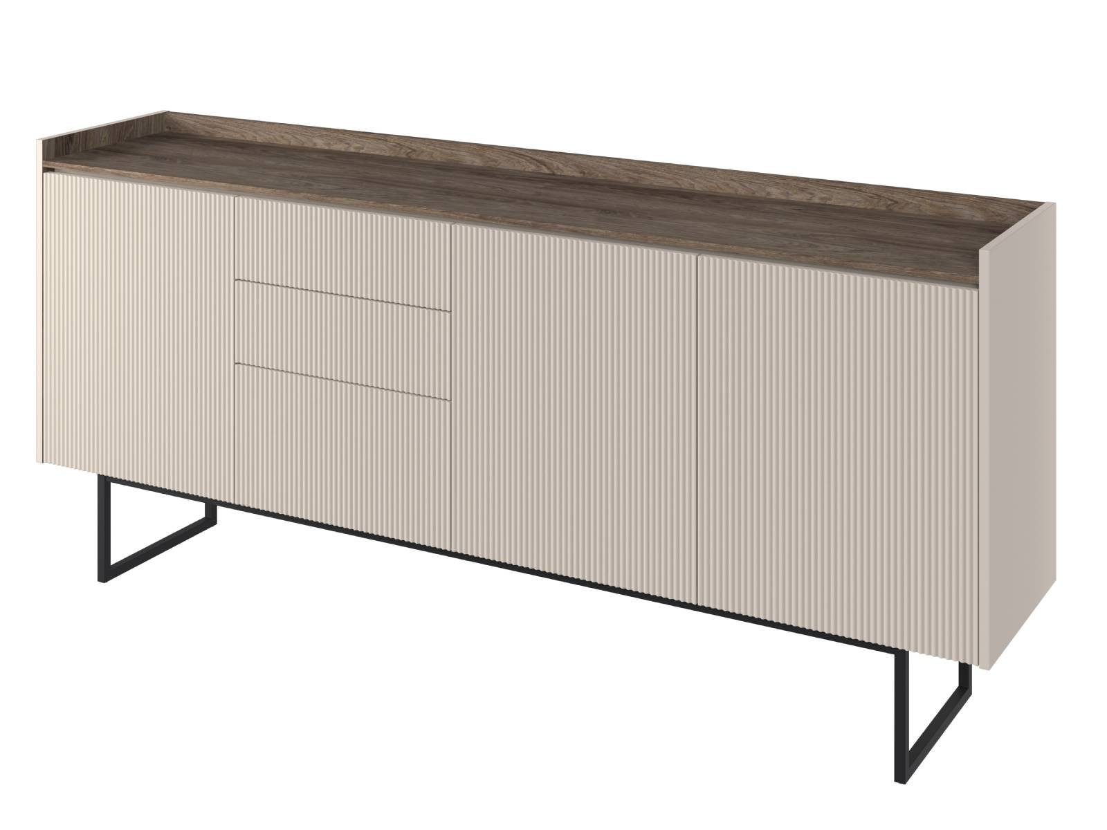 yourhouse24 Kommode LAGO LG-04 mit Beleuchtung Beige