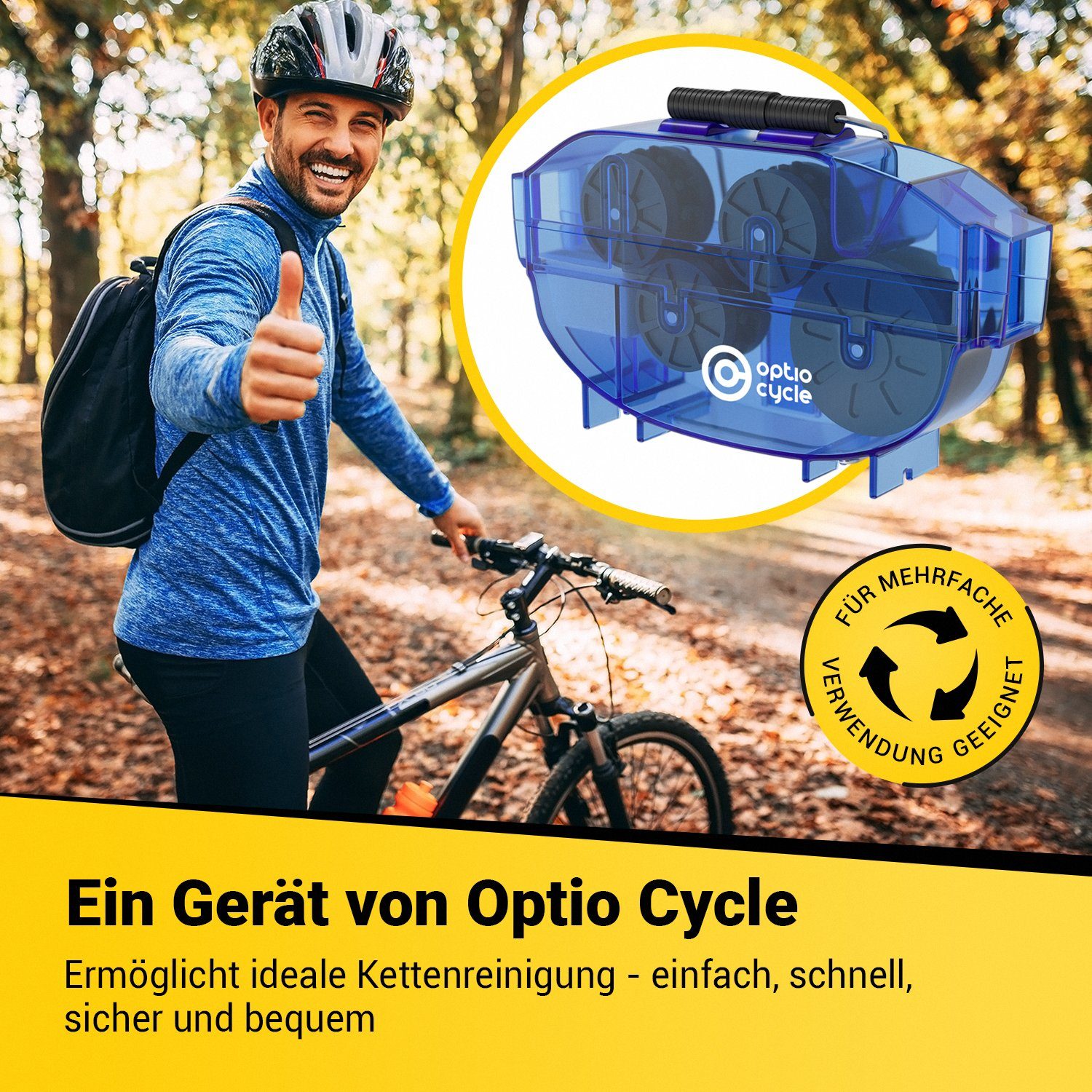 Optio Cylce Fahrradketten Kettenreinigungsgerät Fahrrad, Fahrradkette Kettenreiniger