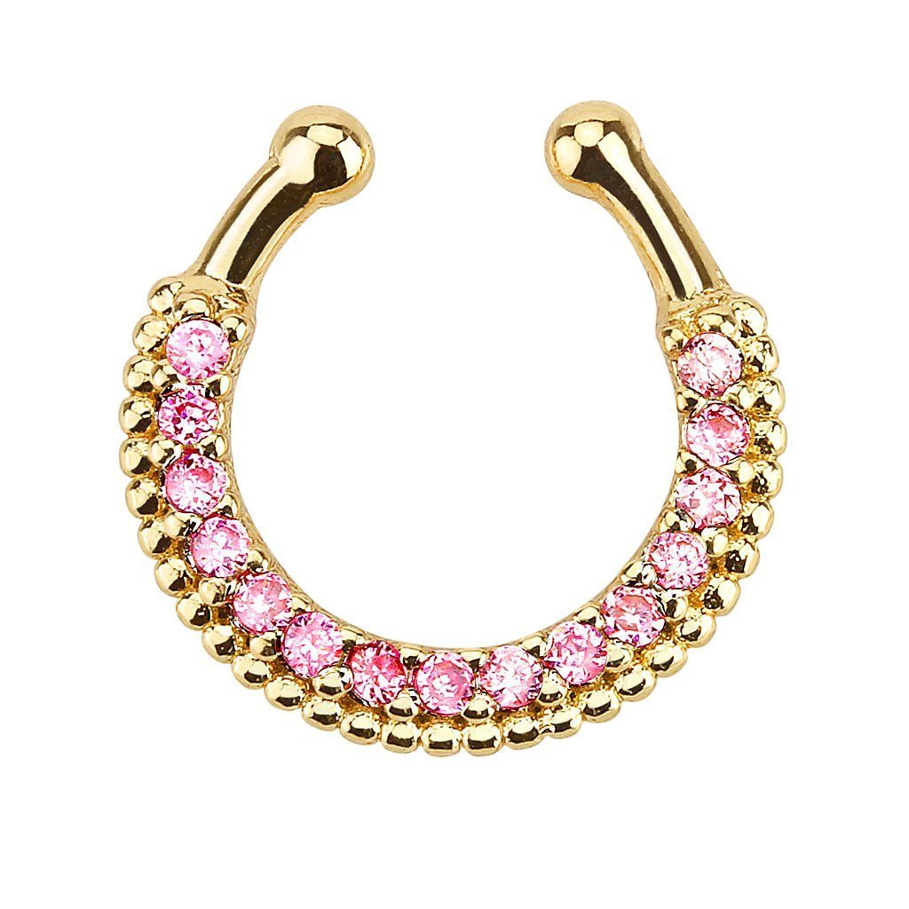 Nasenpiercing Piercing Septum Clicker Ring Strass Kristall
