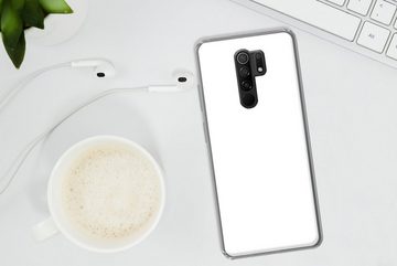 MuchoWow Handyhülle Weiß - Farben - Neutral, Phone Case, Handyhülle Xiaomi Redmi 9, Silikon, Schutzhülle