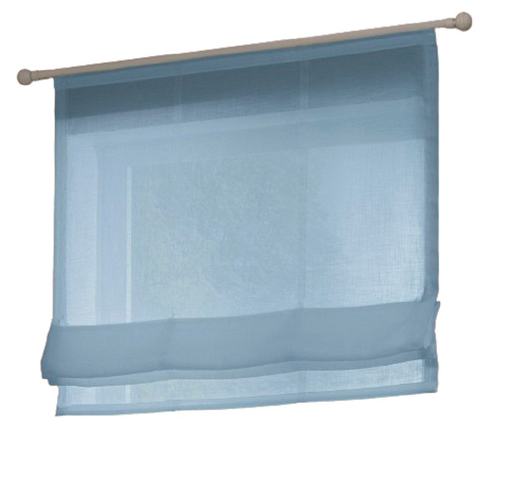 NEUTEX Raffrollo Allure Raffrollo, blau, BxH 140x140cm, transparent, ohne Bohren