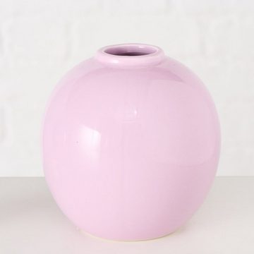 BOLTZE Dekovase 3er Set "Rondella" aus Keramik in lila/rosa/gelb, Vase (3 St)
